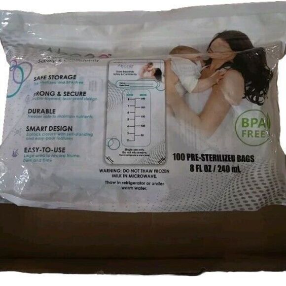 ABANA Pre Sterilized Breast Milk Bags 100 Count New Sealed, Breastfeed BPA Free - Picture 1 of 4